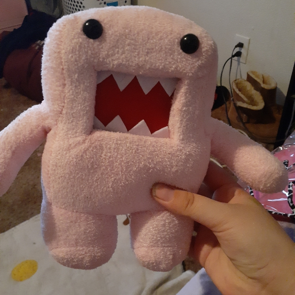 Charming Pink and Red Plush Stuffed Animal